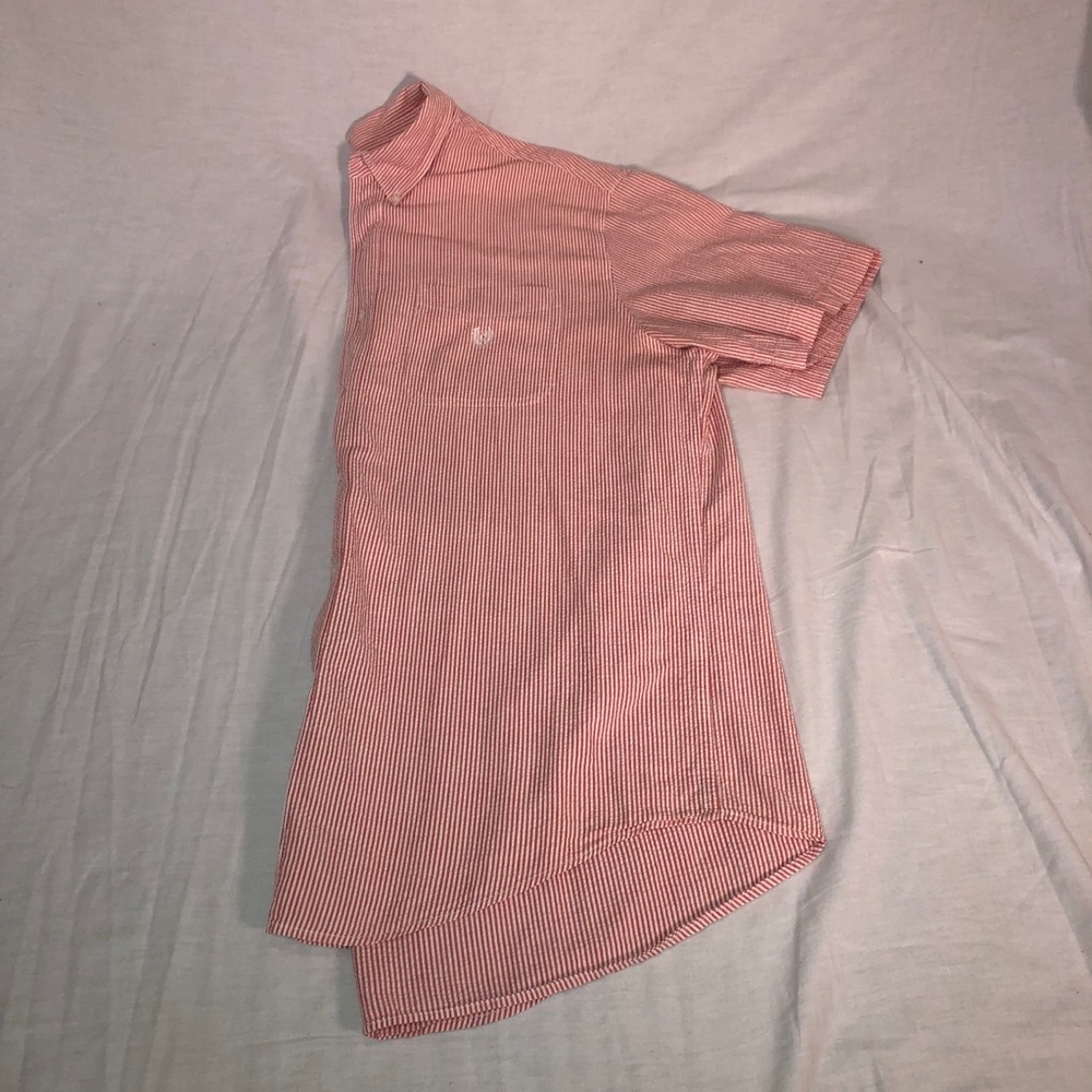 Men’s Chaps Seersucker Short Sleeve Button Up Shirt XL - Picture 5 of 5